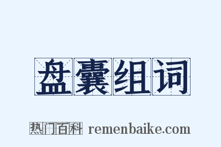盘囊组词是什么意思的图片